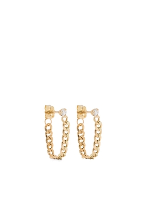 Zoë Chicco 14kt yellow gold curb-chain diamond earrings