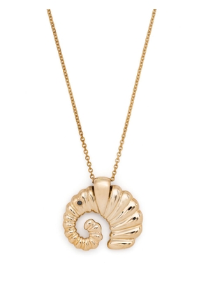 Yvonne Léon 9kt yellow gold Elephant Coquillage pendant necklace