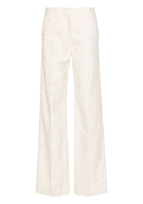 Valentino Garavani Toile Iconographe flocked tailored trousers - White