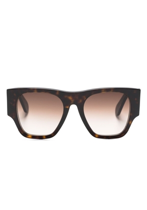 Chloé Eyewear logo-print oversized sunglasses - Brown