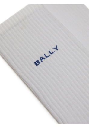 Bally logo-embroidered socks - White