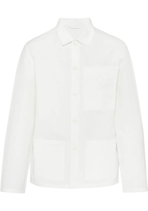 Prada single-breasted shirt jacket - White