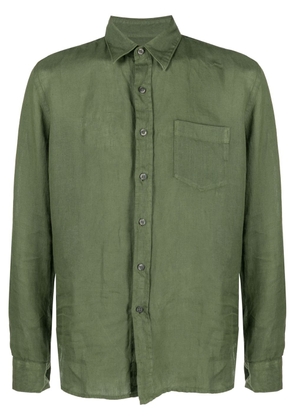 120% Lino button-down fastening shirt - Green