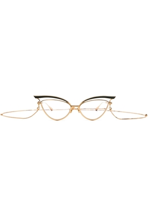 Valentino Eyewear V-Glassliner cat-eye-frame glasses - Gold