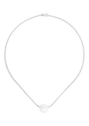 Mizuki 18kt white gold Eve South Sea pearl and diamond necklace - Silver