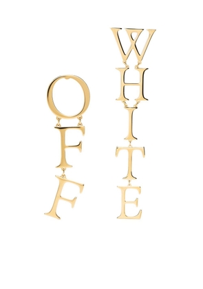 Off-White logo-lettering earrings - Gold