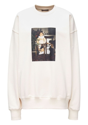12 STOREEZ photo-print cotton-terry sweatshirt - Neutrals