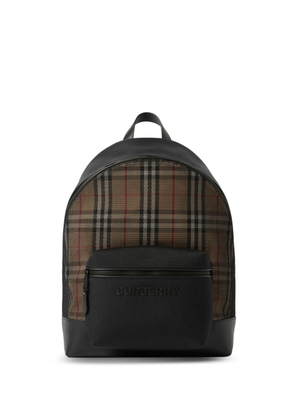 Burberry check-print embossed-logo backpack - Black