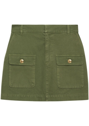 ANINE BING Aliza cotton miniskirt - Green