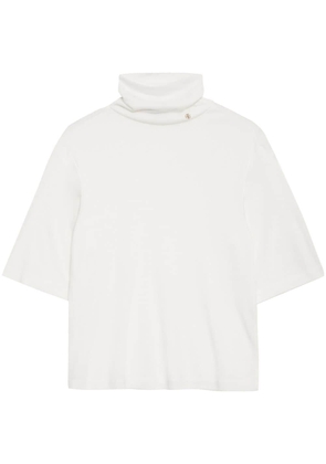ANINE BING Corbin modal-cashmere roll-neck top - White