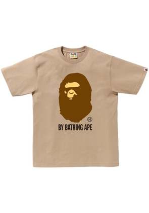A BATHING APE® logo-print cotton T-shirt - Neutrals
