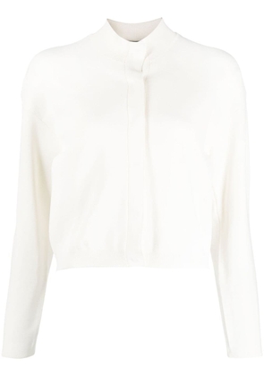 Paule Ka stretch-fit bomber jacket - White