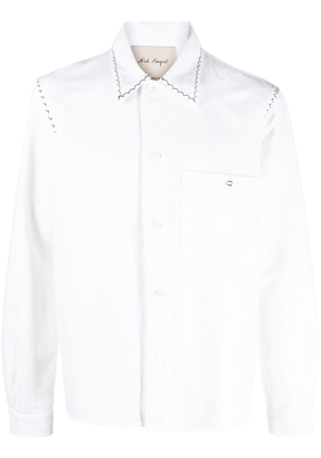 Nick Fouquet embroidered long-sleeved shirt - White