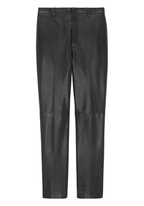 Saint Laurent high-waisted leather trousers - Black