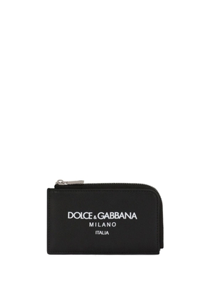 Dolce & Gabbana logo-print zip-around wallet - Black