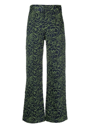 DESTREE Yoshitomo jacquard trousers - Green