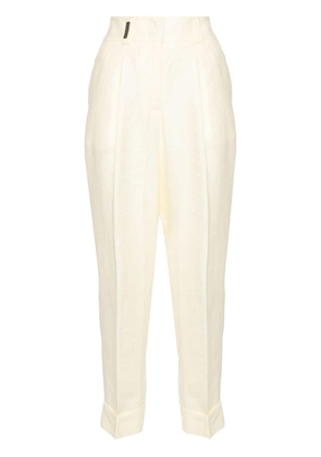 Peserico cropped tapered trousers - Yellow