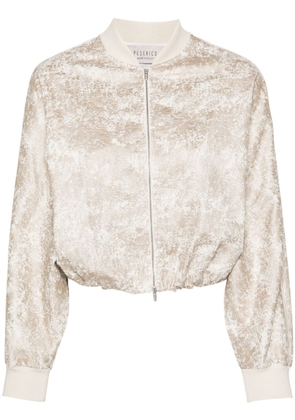 Peserico abstract-pattern bomber jacket - Neutrals