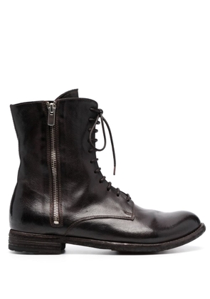 Officine Creative lace-up leather boots - Brown