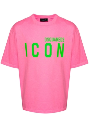 Dsquared2 logo-tape cotton T-shirt - Pink
