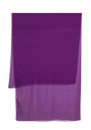 Max Mara finished edge silk scarf - Purple