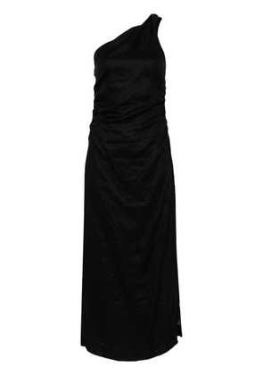 Faithfull the Brand Jomana linen one-shoulder dress - Black