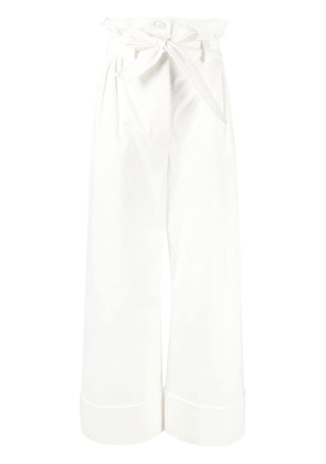 Max Mara paper-bag waist trousers - White