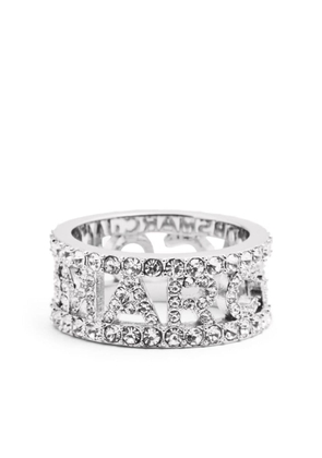 Marc Jacobs The Monogram pavé ring - Silver