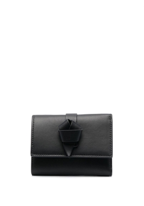 Acne Studios knot-detail leather wallet - Black