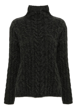 'S Max Mara high-neck cable-knit jumper - Grey