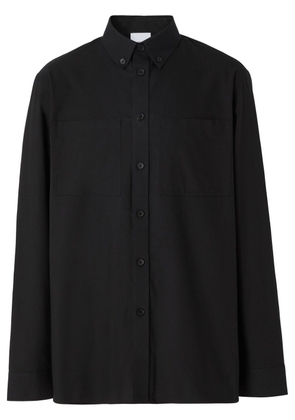 Burberry logo-print long-sleeve shirt - Black