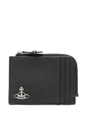 Vivienne Westwood Orb-plaque leather wallet - Black