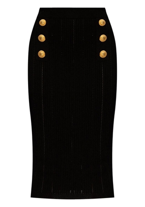 Balmain knitted midi skirt - Black