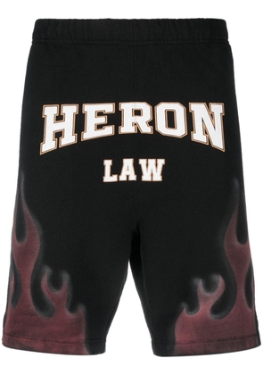 Heron Preston flame-print cotton shorts - Black