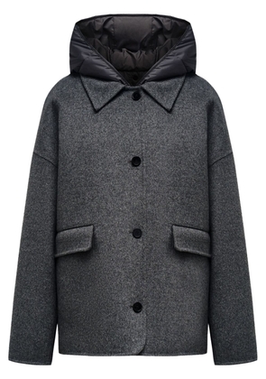 12 STOREEZ hooded merino wool jacket - Grey