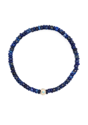 LUIS MORAIS 14kt yellow gold lapis lazuli bead bracelet - Blue