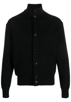 LEMAIRE high-neck wool cardigan - Black
