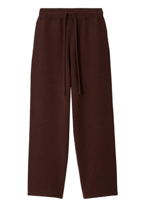 Burberry floral intarsia-knit track pants - Brown