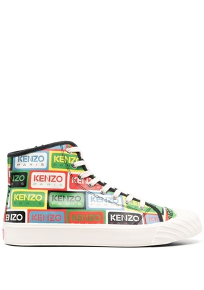 Kenzo logo-print high-top sneakers - Green