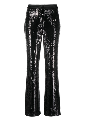 Karl Lagerfeld sequin-embellished straight-leg trousers - Black