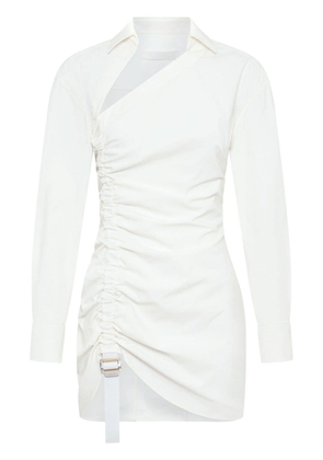 Dion Lee strap-detail asymmetric minidress - White