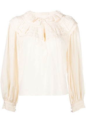 Ulla Johnson Aria ruffled silk blouse - White