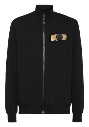 Plein Sport cotton zip-up sweatshirt - Black