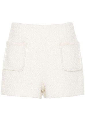 Claudie Pierlot tweed high-waist shorts - Neutrals