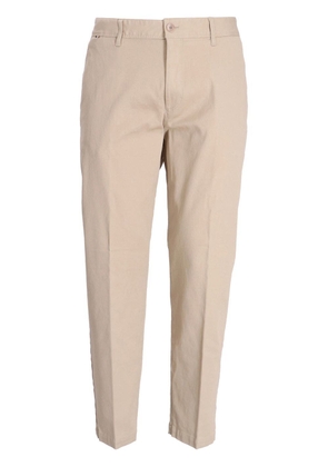 BOSS pressed-crease four-pocket straight trousers - Neutrals