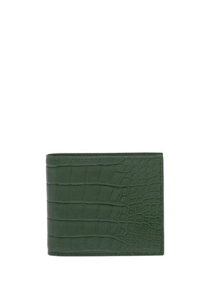 Prada croco-effect leather wallet - Green