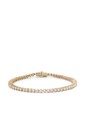 Adina Reyter 14kt yellow gold pearl and diamond tennis bracelet