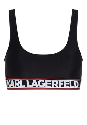 Karl Lagerfeld logo-underband bikini top - Black