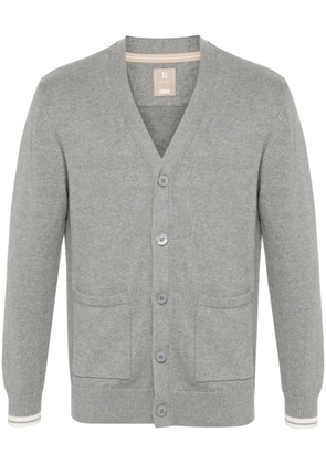 Boggi Milano V-neck cotton cardigan - Grey