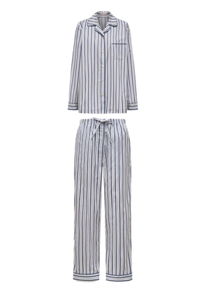 12 STOREEZ striped cotton pyjama set - Neutrals